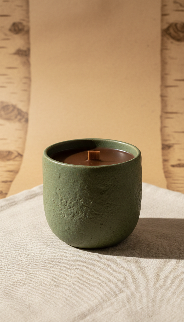 Woodland Scented Candle In Amber Glass